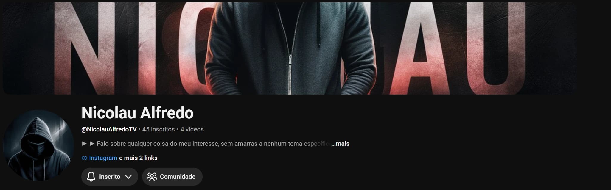 Pré-visualização do canal Nicolau Alfredo TV